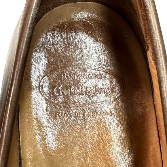 VERY GOOD Crockett & Jones Hand Grade Penny Loafer Brown Calf England US 9.5 - Picture 9 of 12